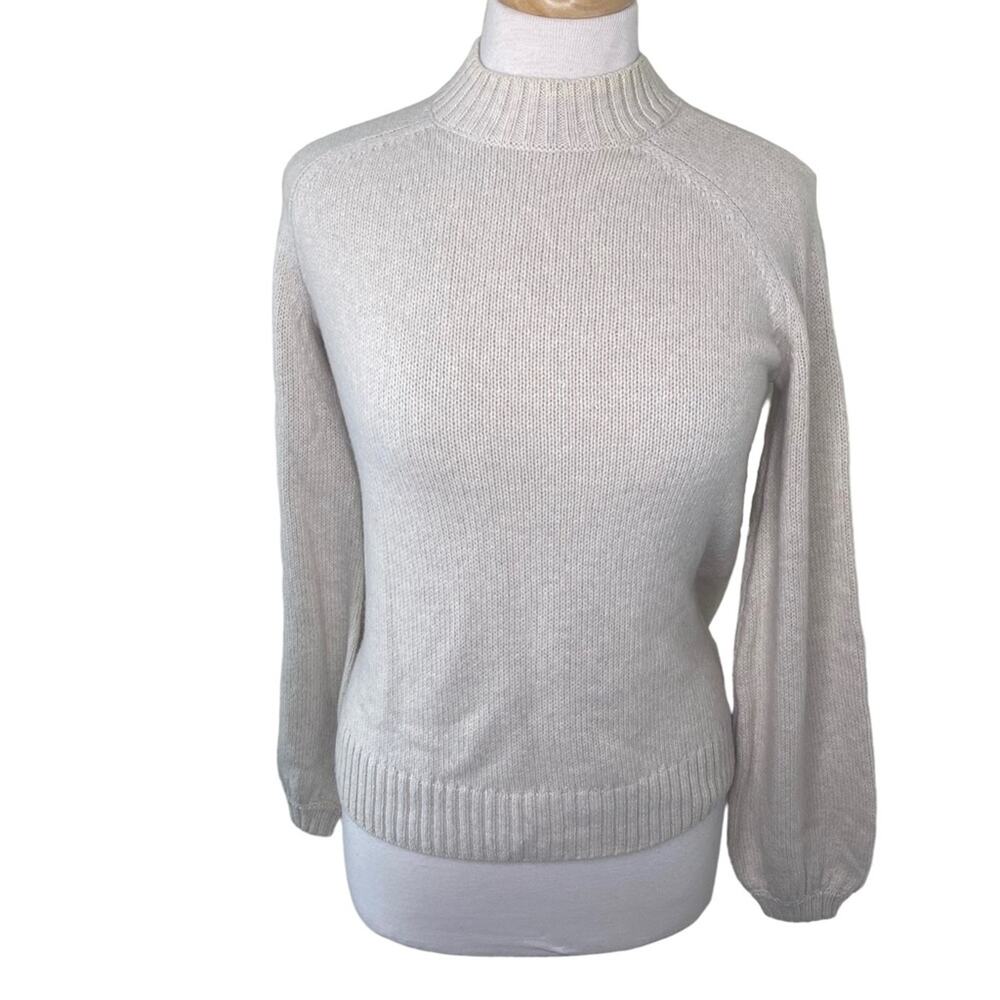SMARTWOOL Cozy Lodge Bell Sleeve Sweater Natural Heather SMALL NWT